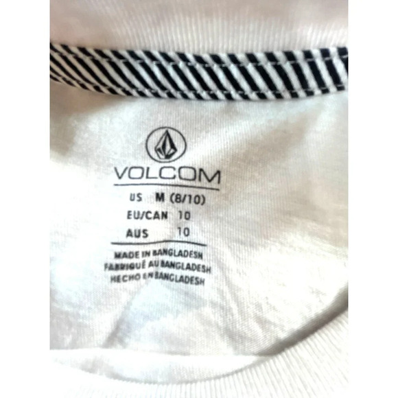 Volcom Girls Graphic Tee Cropped Geometric Multicolor Size M 8-10 - Picture 4 of 6